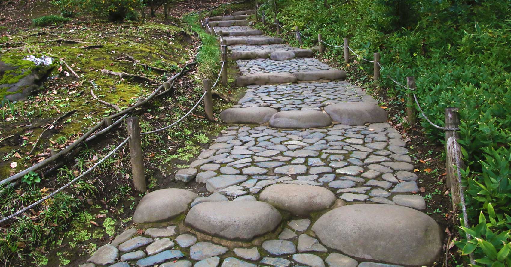 Path of mixed size stones – Kyu Furakawa Gardens Tokyo