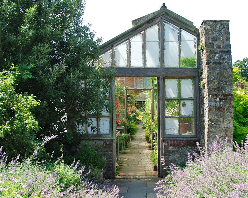 Ancient greenhouses at Parham House