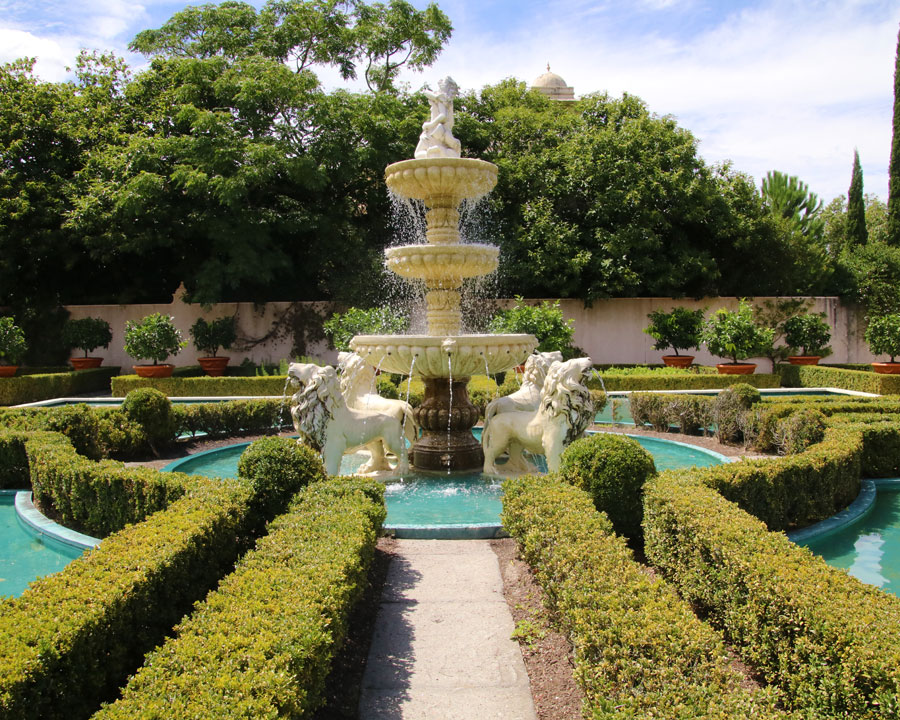 Fountains in the italian Renaissance Garden at Hamilton, NZ