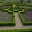 Vegetable Garden - Chateau Villandry - Nine square individualistically styled.  Red and Green Oak lettuces planted for chequerboard effect.