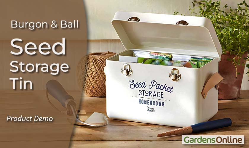 Seed Packet Storage Tin in 2 colours - Burgon and Ball