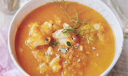 Vegetable Soup with Saffron