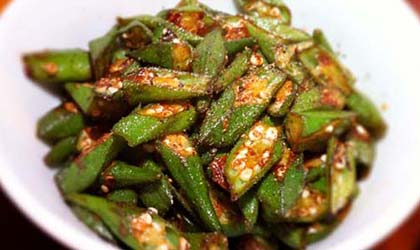 Fried Okra - ladies fingers